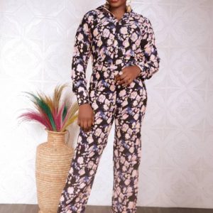 Two piece flower shirt and trouser material